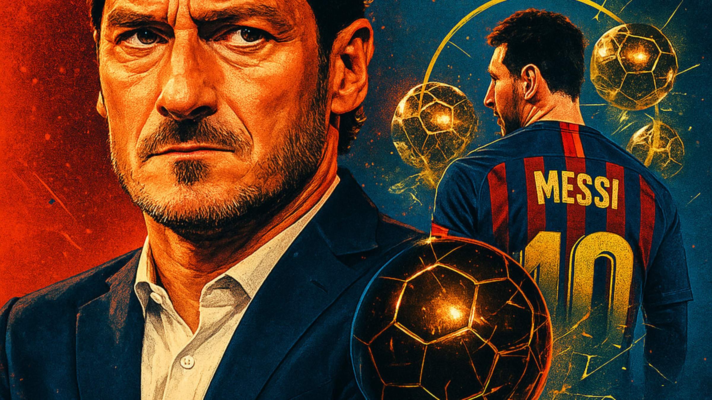 Francesco Totti, exfutbolista, contundente sobre los Balones de Oro de Messi en el Barcelona: "Tendría cero"