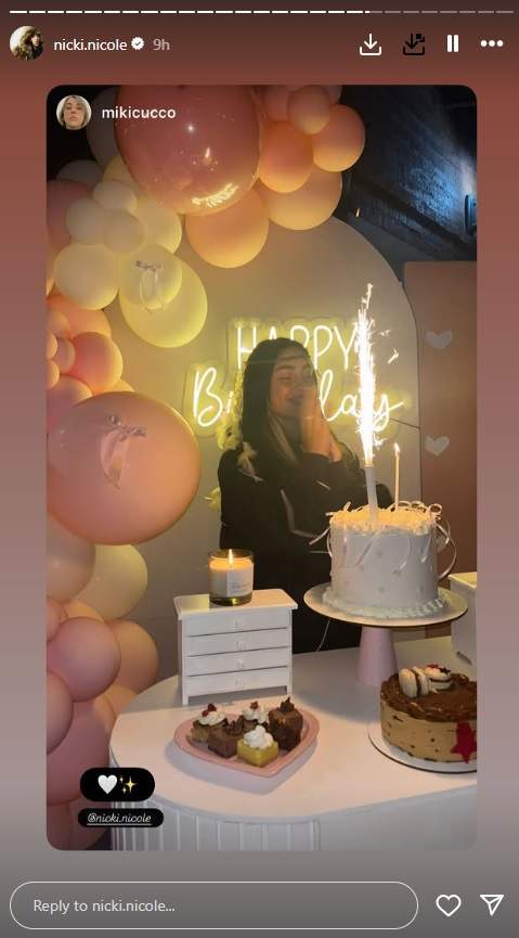 Nicki Nicole, d'aniversari IG