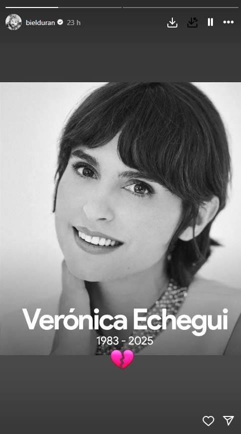 Biel Duran, rotura por|para la muerte de Verónica Echegui IG Biel Duran, rotura por|para la muerte de Verónica Echegui IG
