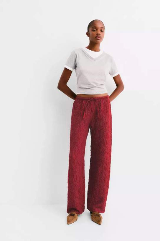 Pantalons wide leg efecte arrugado1 Pantalons wide leg efecte arrugado1