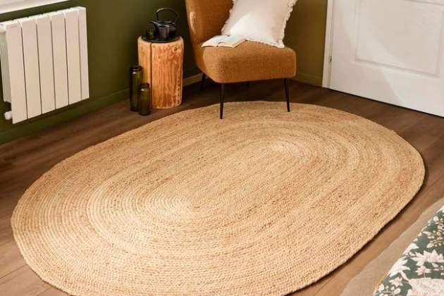 Alfombra pie de cama yute tejido plano INSPIRE Nils natural