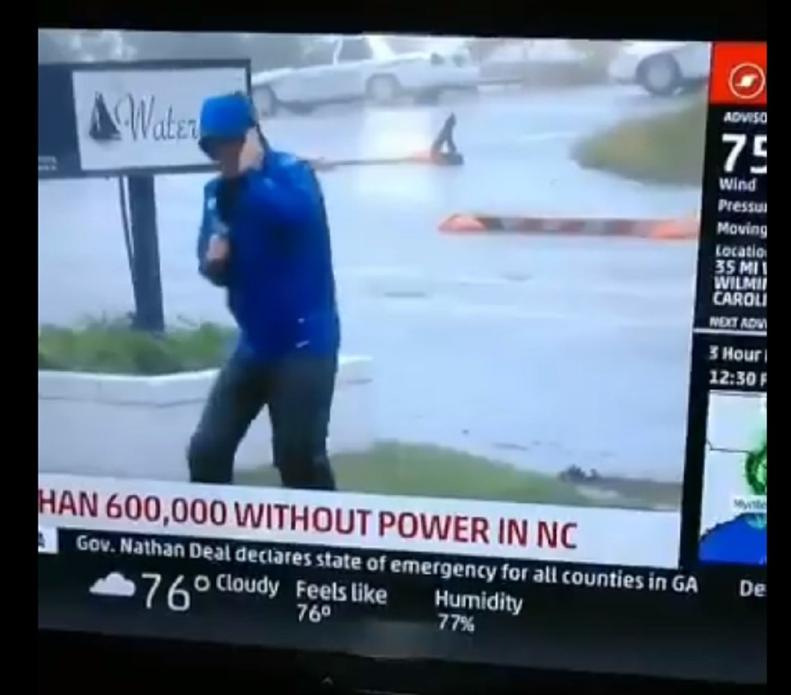 El ‘fake’ d’un meteoròleg al pas de l’huracà Florence