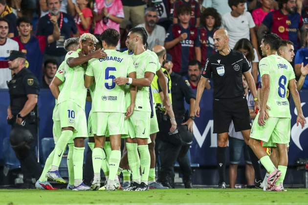Celebració Barça gol contra el Llevant / Foto: Europa Press Celebració Barça gol contra el Llevant / Foto: Europa Press