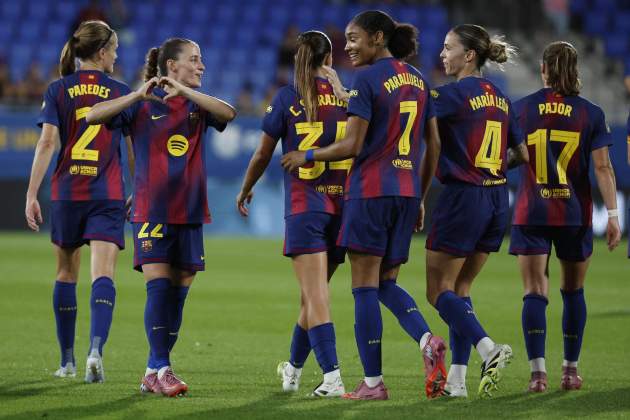 Celebración gol Barça femenino contra Alhama / Foto: EFE