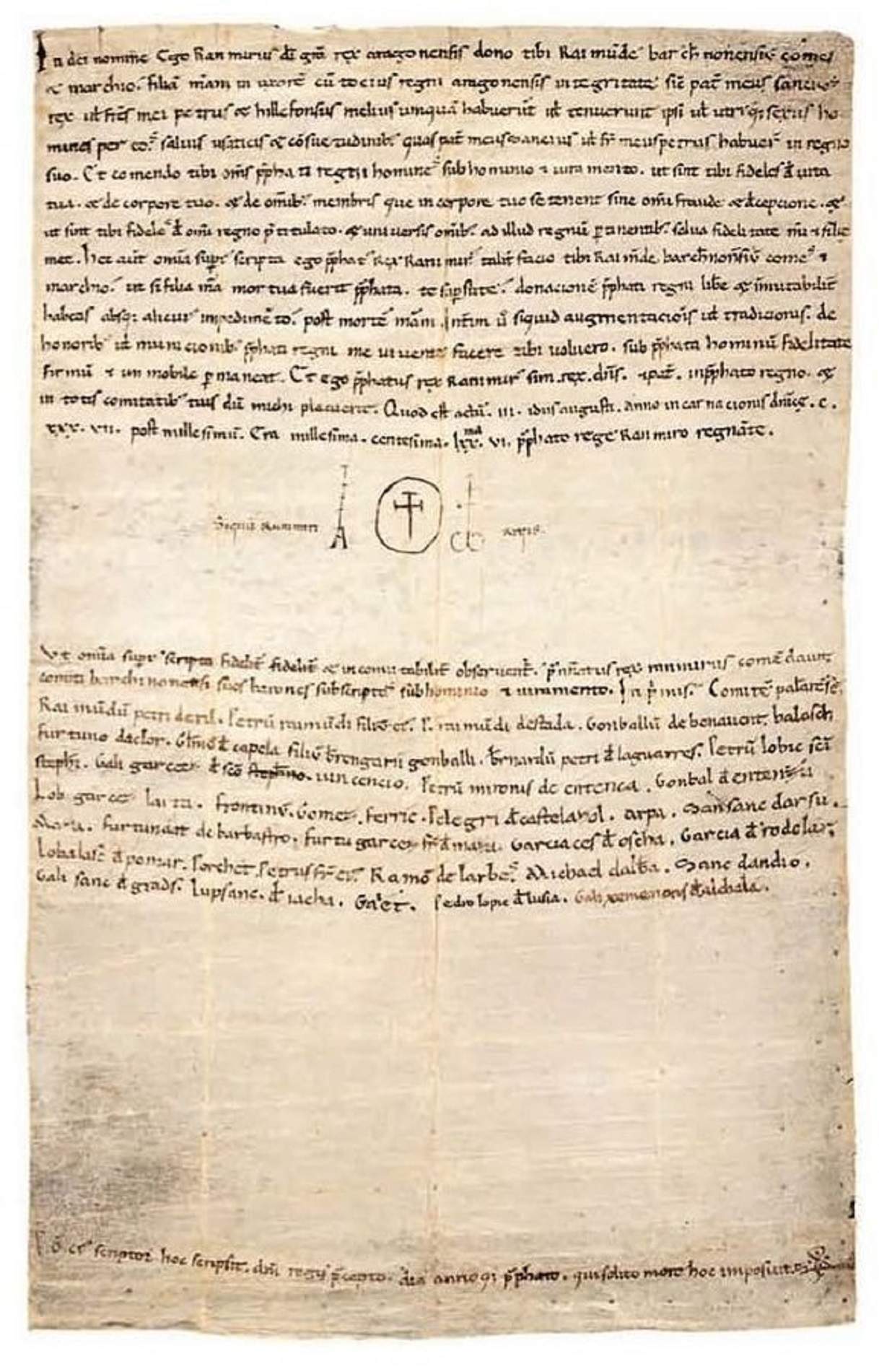 Donación del reino y de la heredera Peronella. Fuente Wikimedia Commons Donación del reino y de la heredera Peronella. Fuente Wikimedia Commons