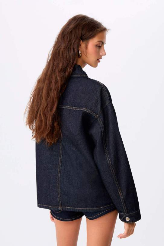 Caçadora denim butxaques Caçadora denim butxaques