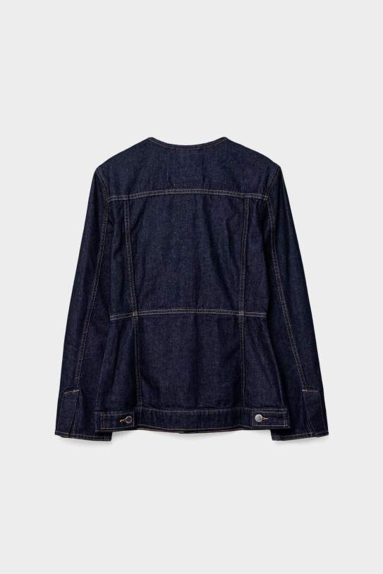 Caçadora ajustada denim Caçadora ajustada denim