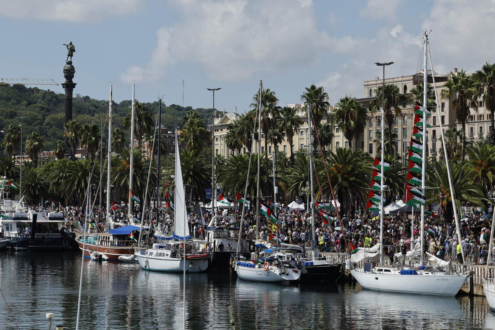 flotilla global sumud port barcelona Foto: Toni Albir / Efe