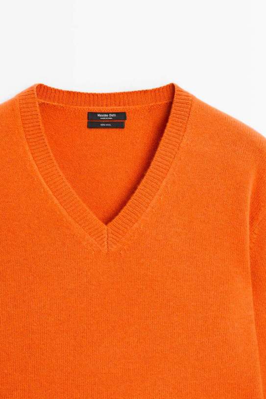 Jersey de punto cuello pico Jersey de punto cuello pico