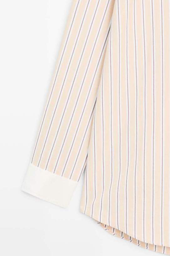 Camisa ratlles detall contrast Camisa ratlles detall contrast