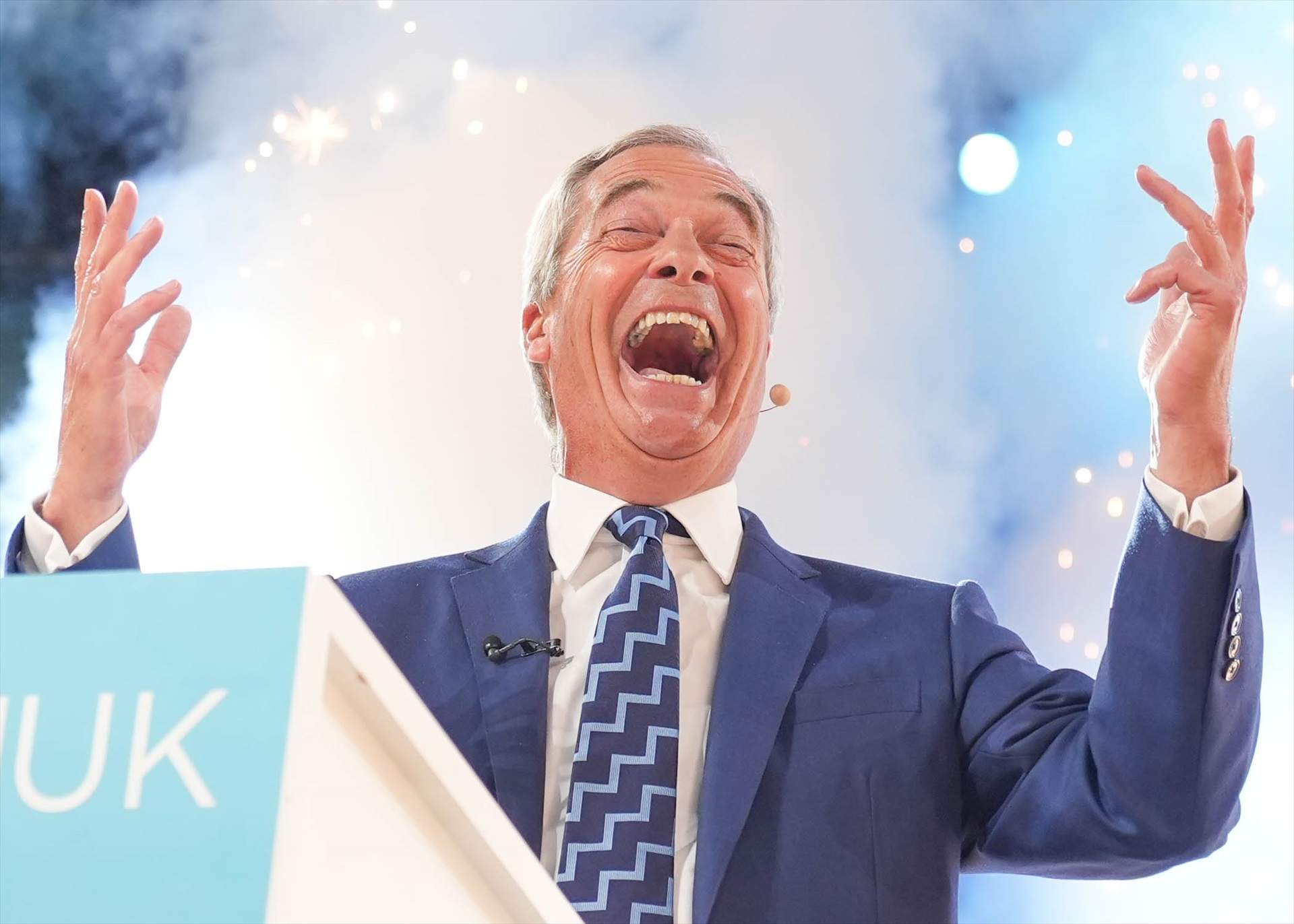 Nigel Farage durant el congrés de Reform UK / Europa Press