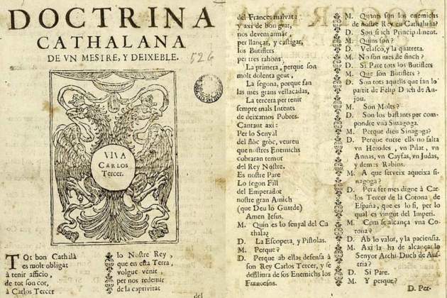 Opuscle propagandístic de la Revolució austriacista de 1705. Font Wikimedia Commons