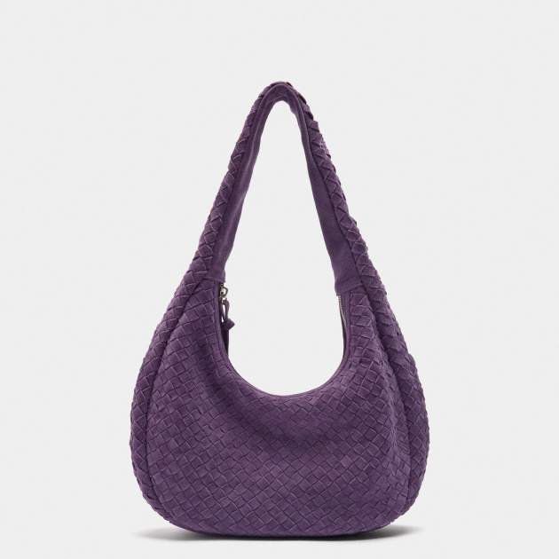 Bolso hobo de piel trenzada