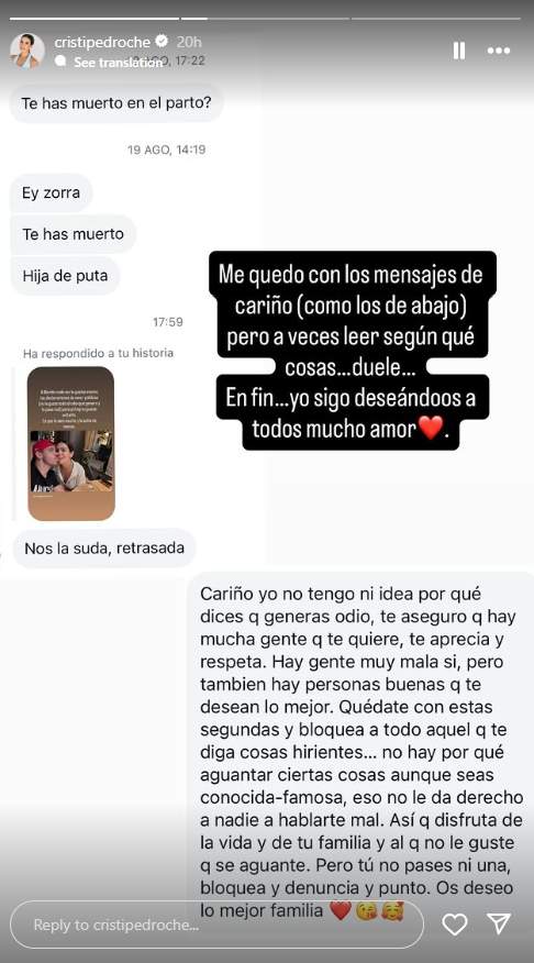 La repugnant resposta d'un hater a Cristina Pedroche / Instagram La repugnant resposta d'un hater a Cristina Pedroche / Instagram