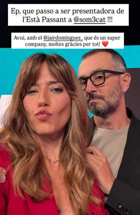 Núria Marín, amb Jair Domínguez a l''Està passant' IG