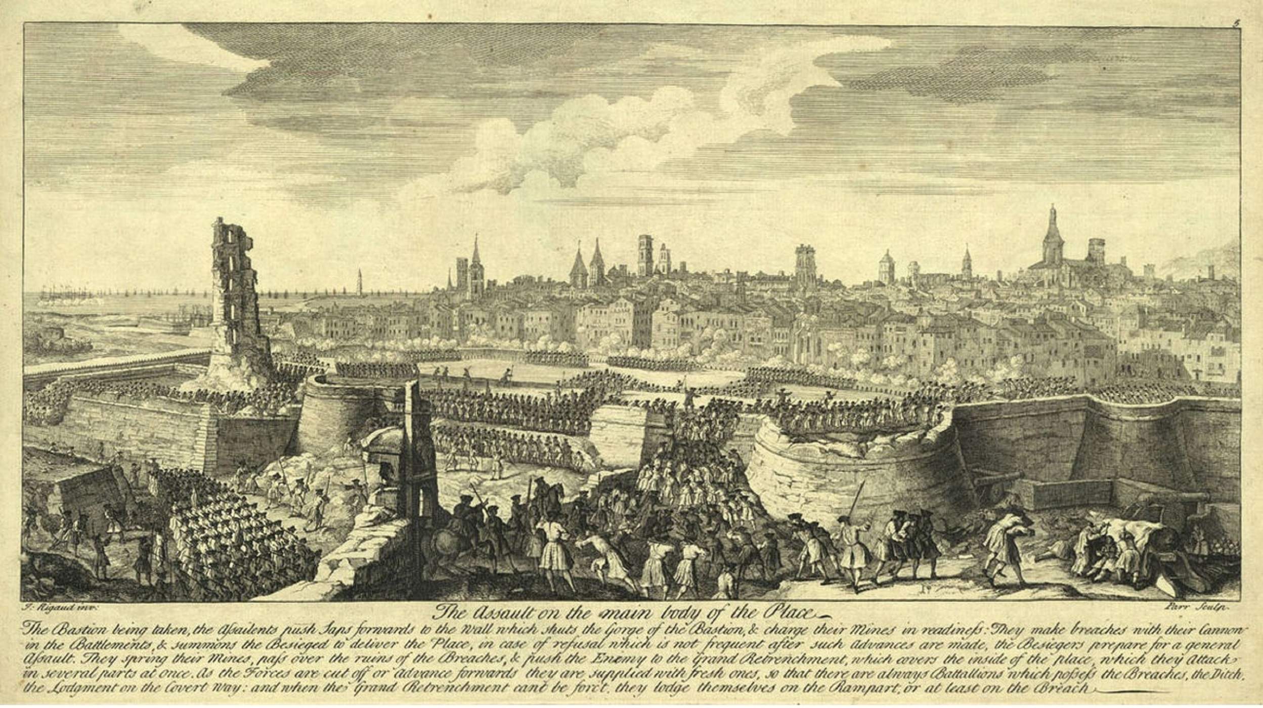 Gravat que representa el setge borbònic franco castellà sobre Barcelona (1714). Font Institut Cartografic de Catalunya Gravat que representa el setge borbònic franco castellà sobre Barcelona (1714). Font Institut Cartografic de Catalunya