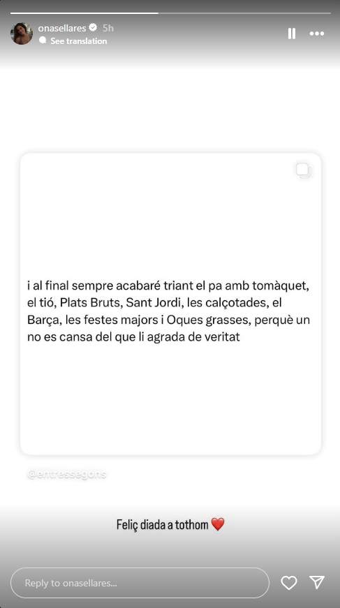 Ona Sellarès diada Catalunya   Instagram