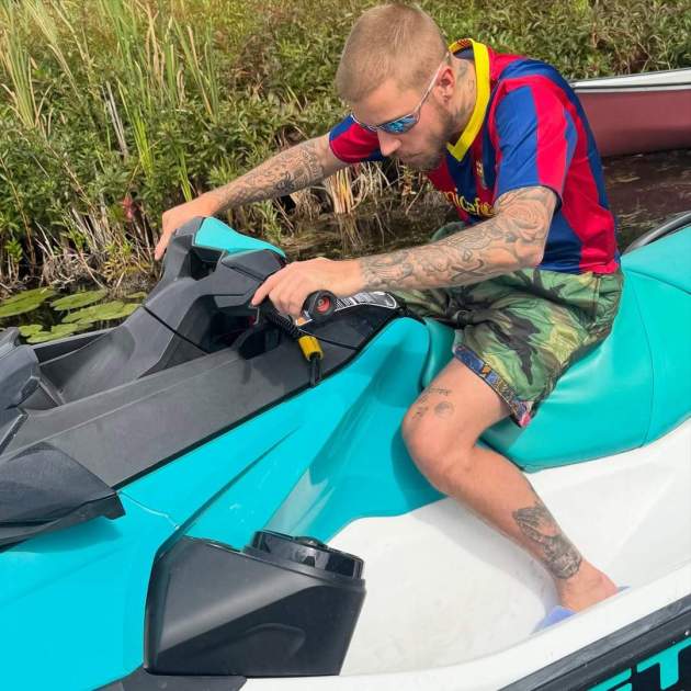 Justin Bieber amb la samarreta del Barça / Instagram