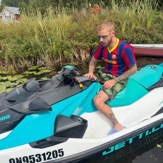 Justin Bieber amb la samarreta del Barça / Instagram