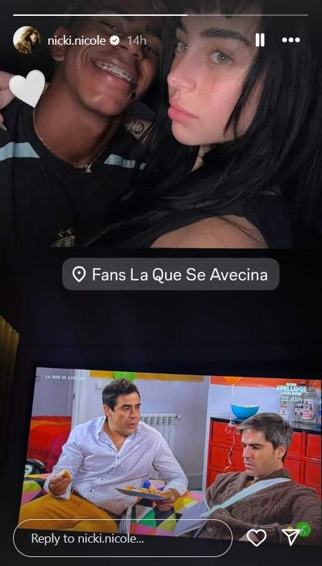 La història de Nicki Nicole amb La que se avecina de fons / Instagram La història de Nicki Nicole amb La que se avecina de fons / Instagram