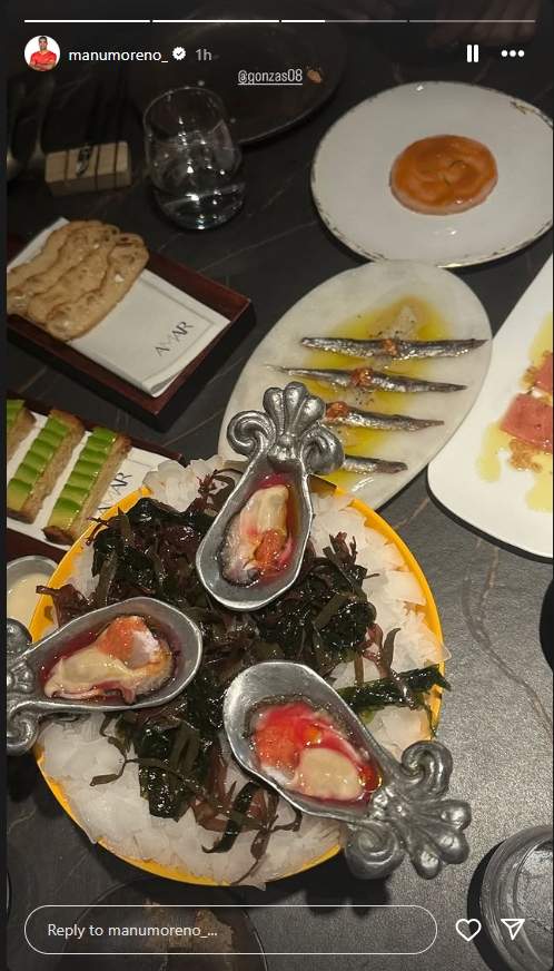 Sopar Jessica Goicoechea i Manu Moreno / Instagram 