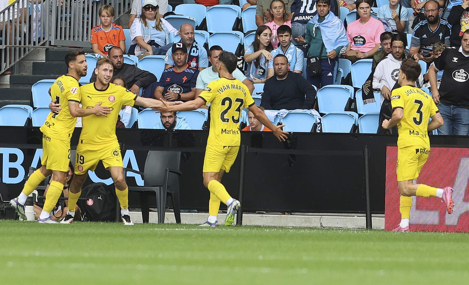 El Girona deixa escapar la primera victòria davant el Celta per un penal als últims minuts (1-1)