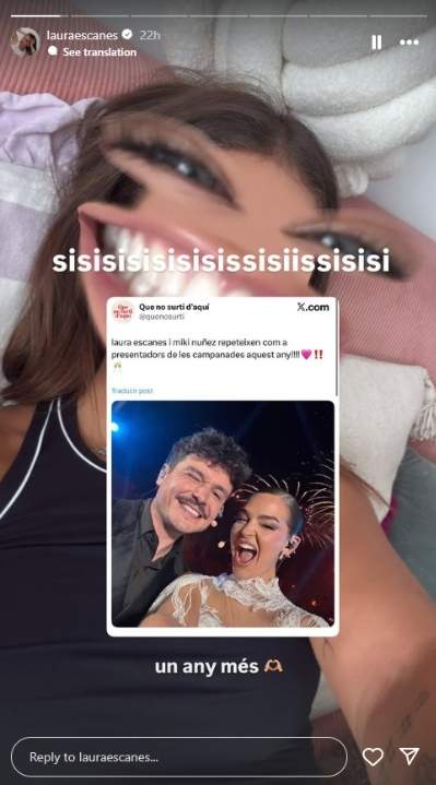 Laura Escanes anuncia que vuelve a ser presentadora de las campanadas Instagram Laura Escanes anuncia que vuelve a ser presentadora de las campanadas Instagram