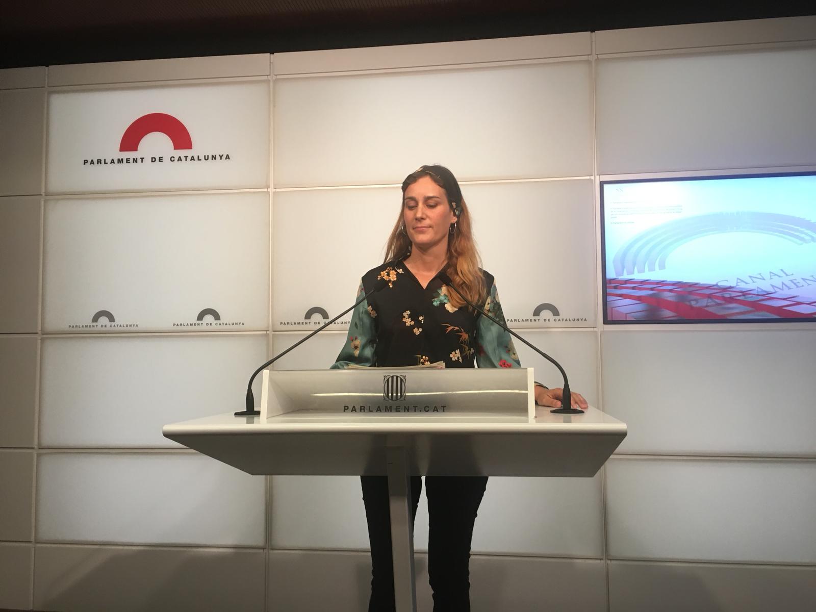 Jéssica Albiach, nueva presidenta de los comunes en el Parlament