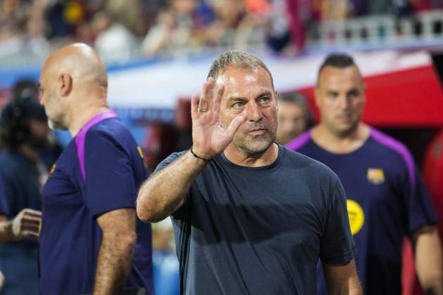 Hansi Flick, abans del Barça - València / Foto: EFE