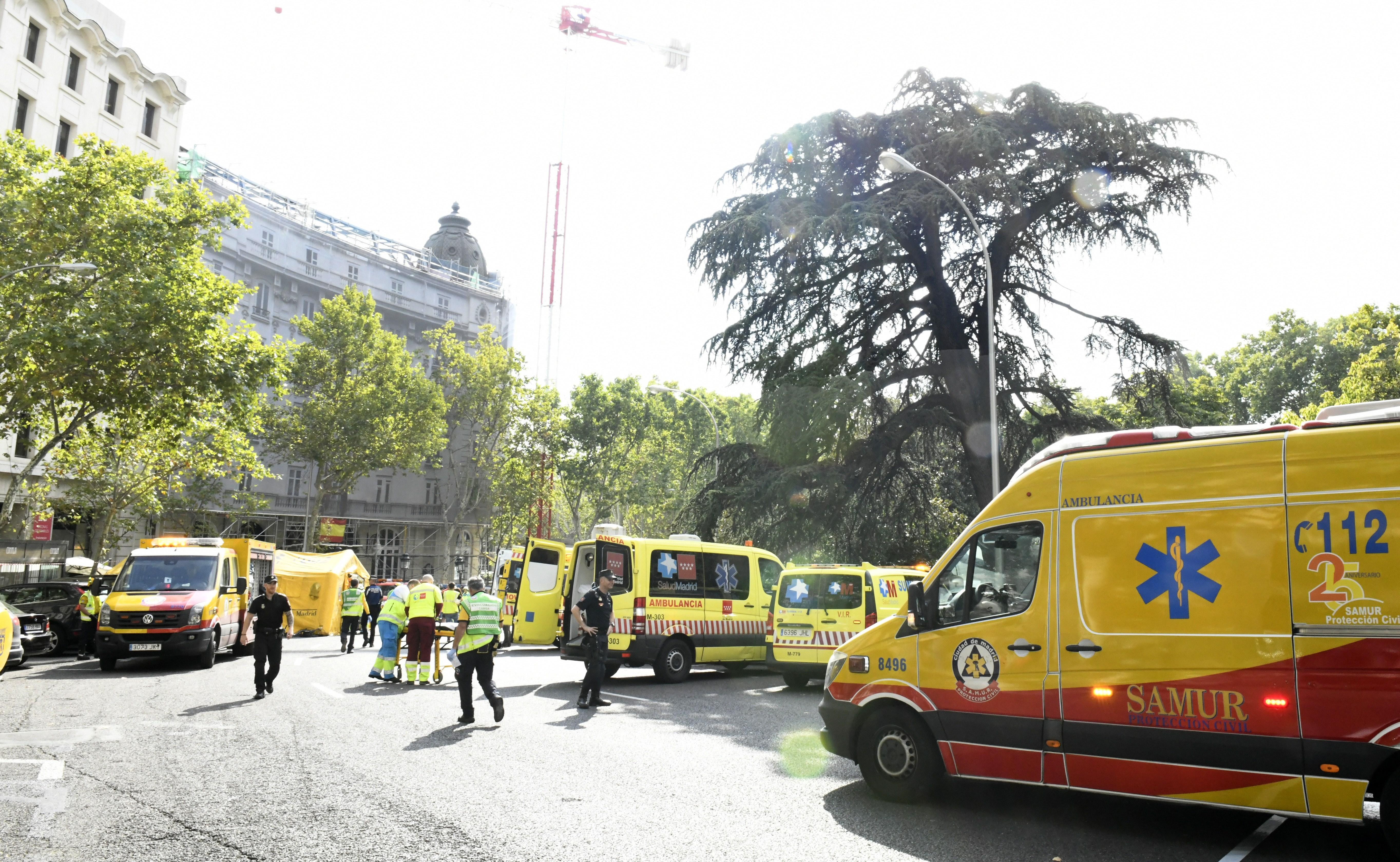 Al menos un muerto y varios heridos en un derrumbe en las obras del hotel Ritz de Madrid