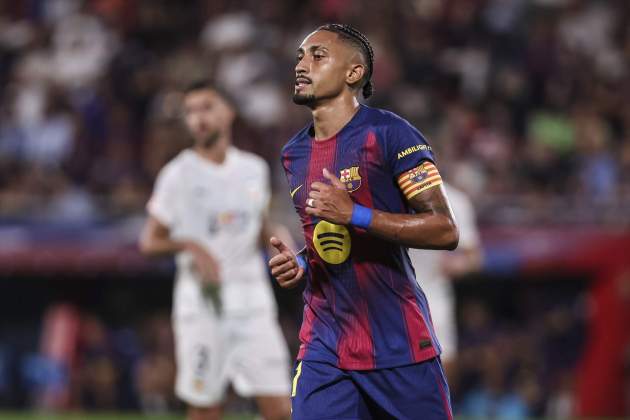 EuropaPress 6954687 raphinha of FC Barcelona looks on during the spanish league lliga ea sports