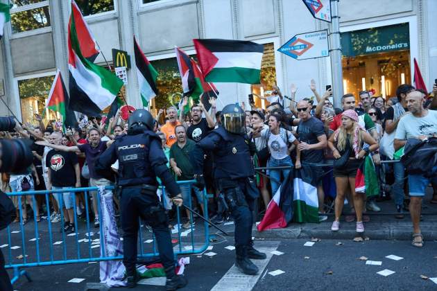 Protestas propalestina Madrid Vuelta en España / Foto: Europa Press