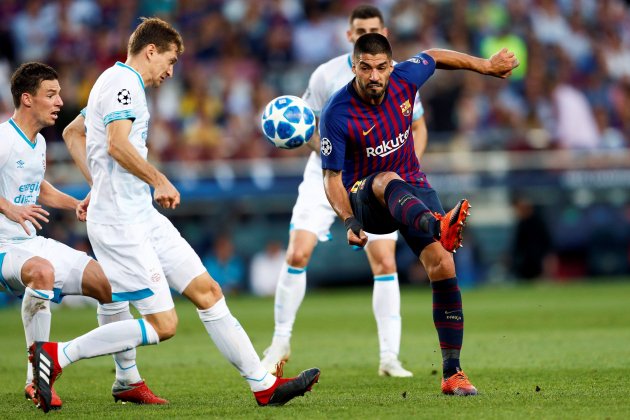 Suárez PSV Barça Champions EFE