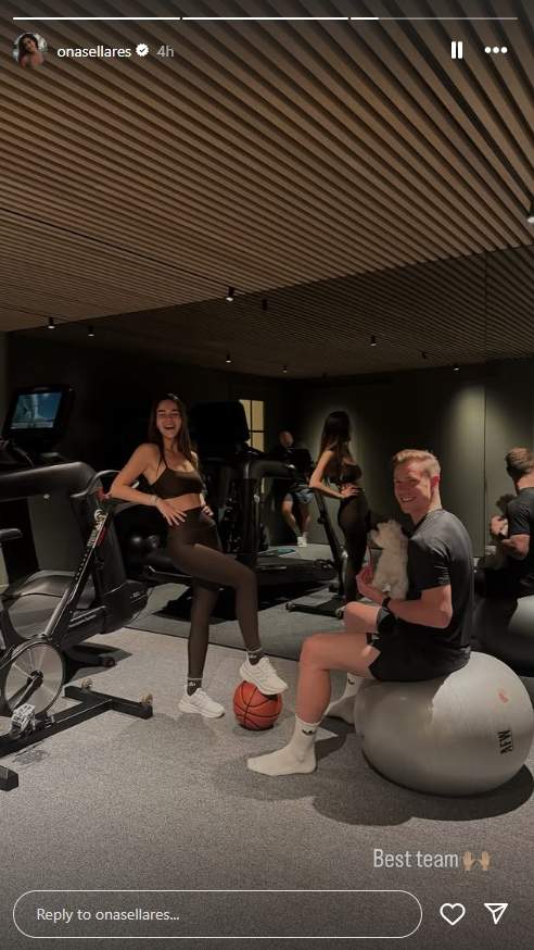 Ona Sellarès y Ter Stegen entrenando / Instagram