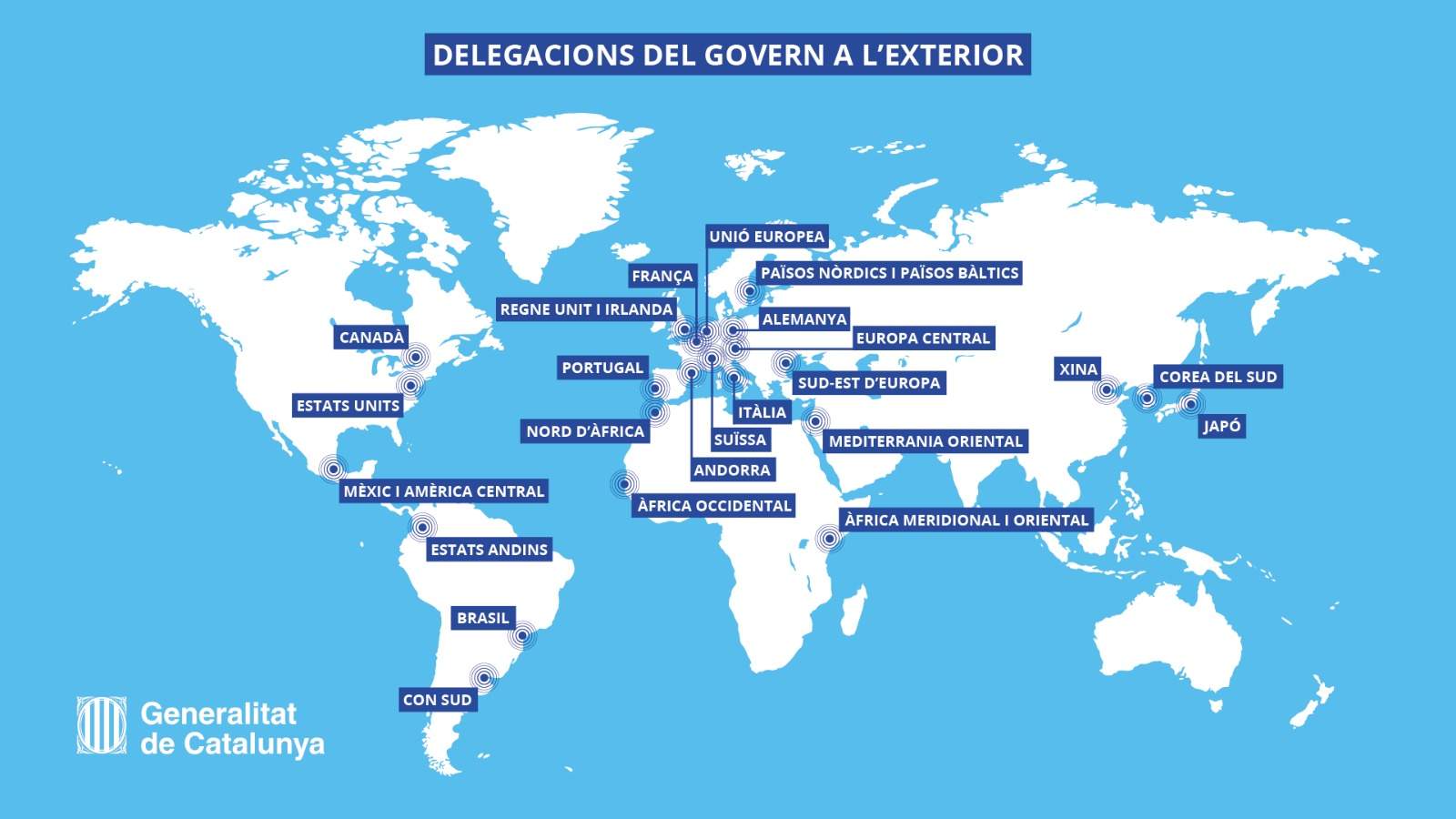 mapa delegacions Generalitat mapa delegacions Generalitat