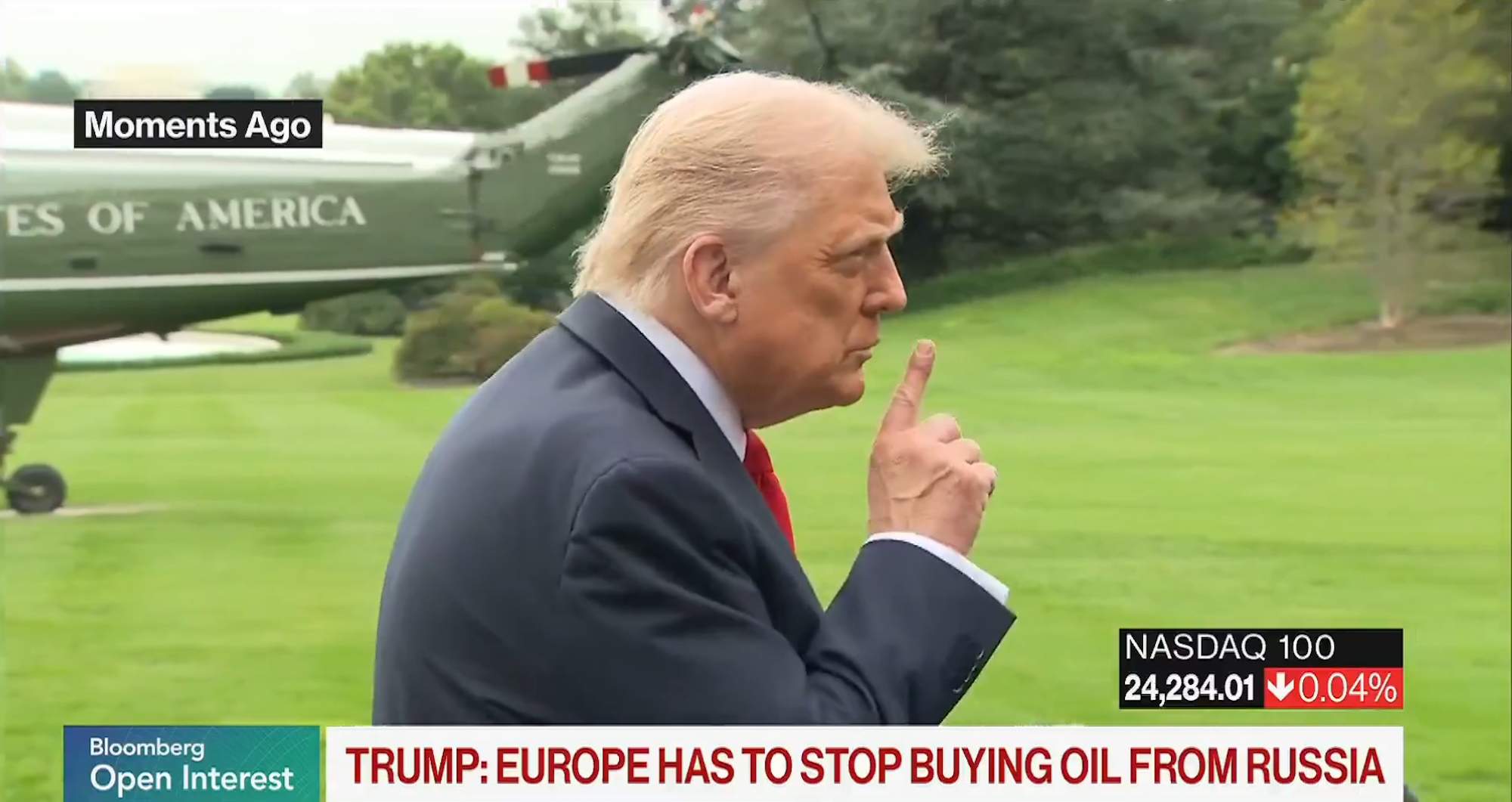 Trump manda callar a un periodista que le pregunta sobre sus negocios: "Silencio"