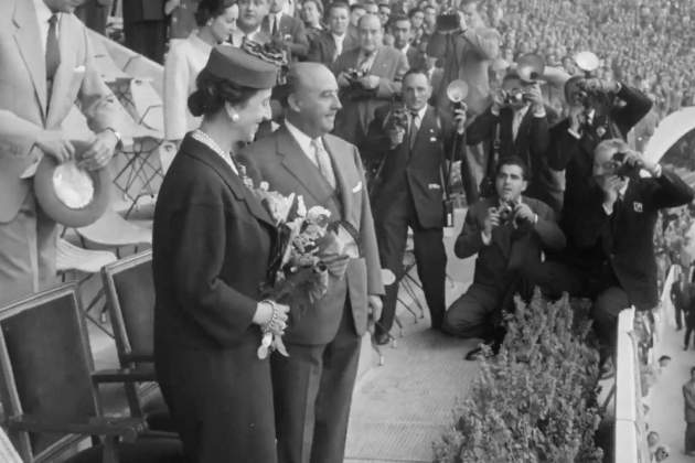 Franco Barça Sevilla Camp Nou 1957 / Foto: RTVE