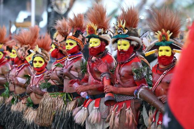 Celebraciones por el 50.º aniversario de la independencia de Papúa Nueva Guinea / Foto: MICK TSIKAS Celebraciones por el 50.º aniversario de la independencia de Papúa Nueva Guinea / Foto: MICK TSIKAS