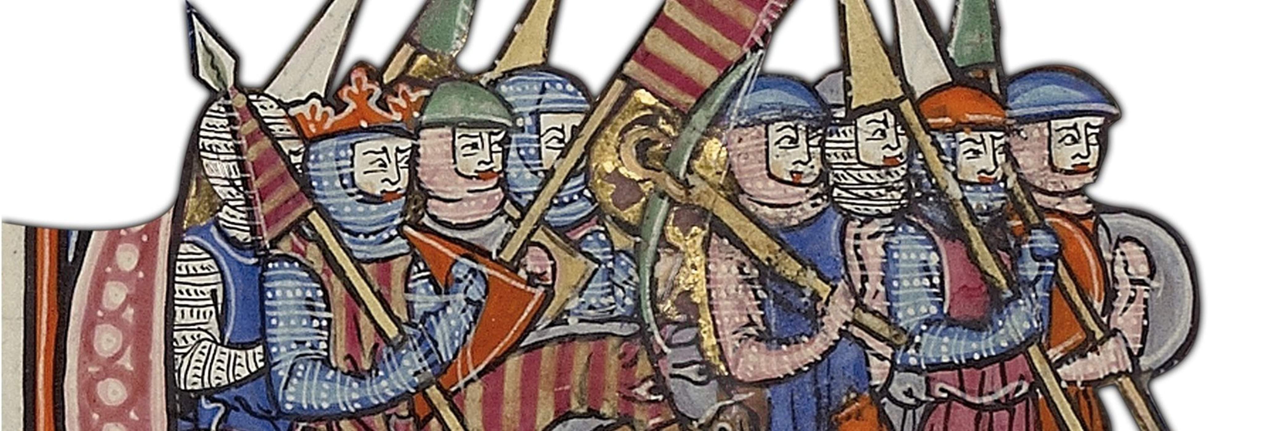 Representación de los Almogávares catalanes (siglo XIII). Fuente Museo de Historia de Catalunya