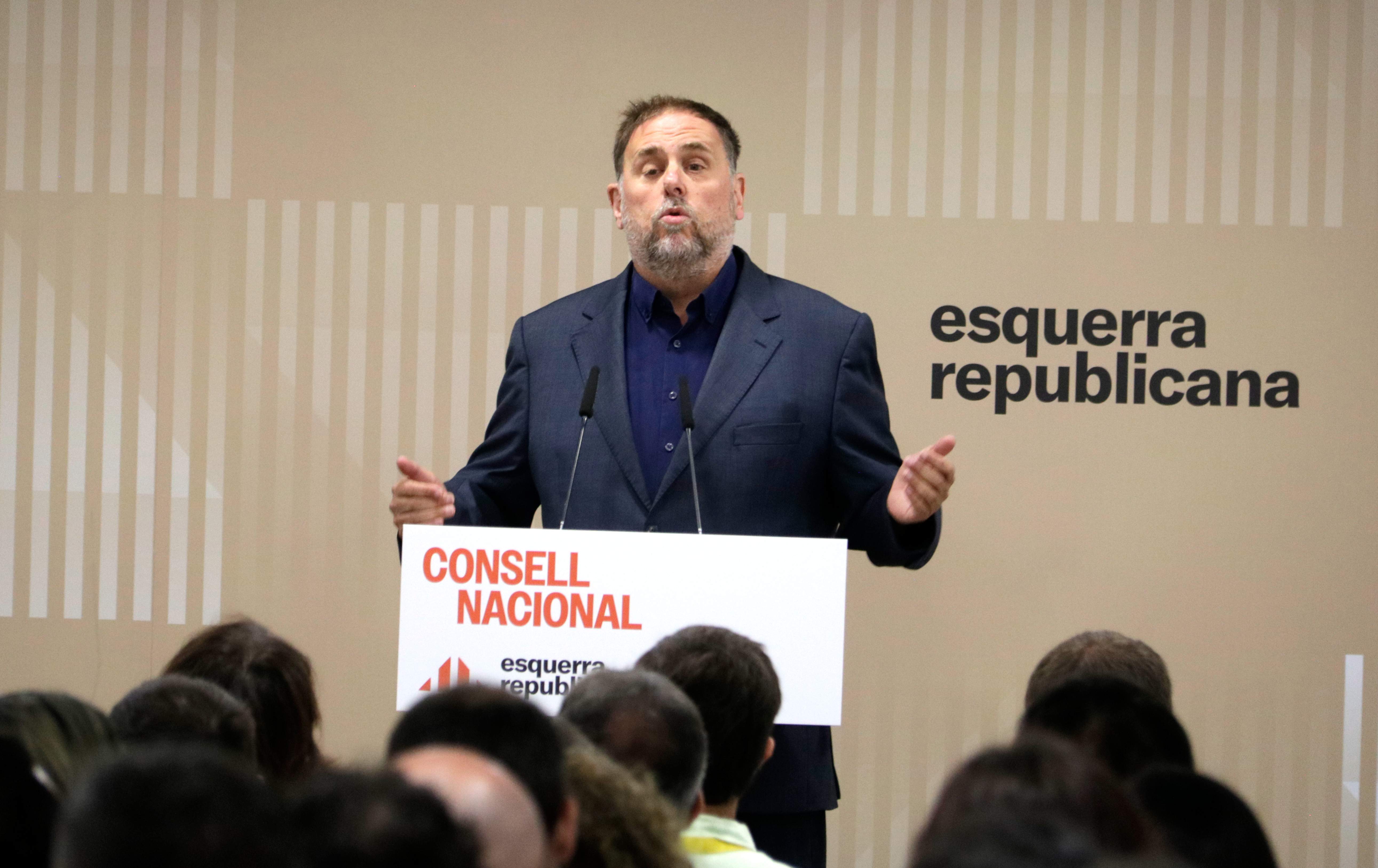 Junqueras treu pit de la pressió d'ERC al PSOE: "Com més competències, més aprop som de la llibertat nacional"