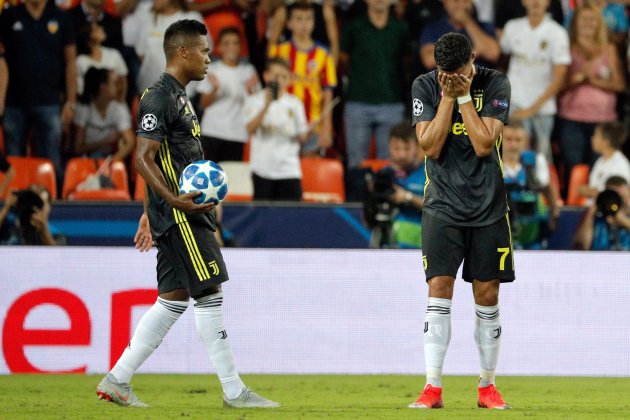Cristiano Ronaldo Valencia Juventus Champions llorando EFE