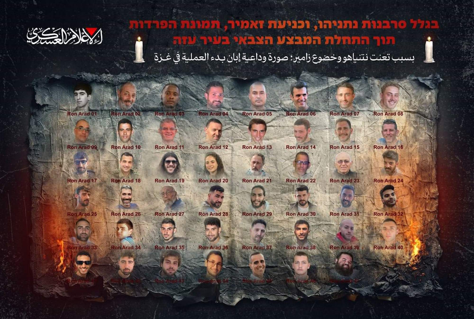 Hamás difunde una "imagen de despedida" de los rehenes antes de la ofensiva terrestre en Ciudad de Gaza