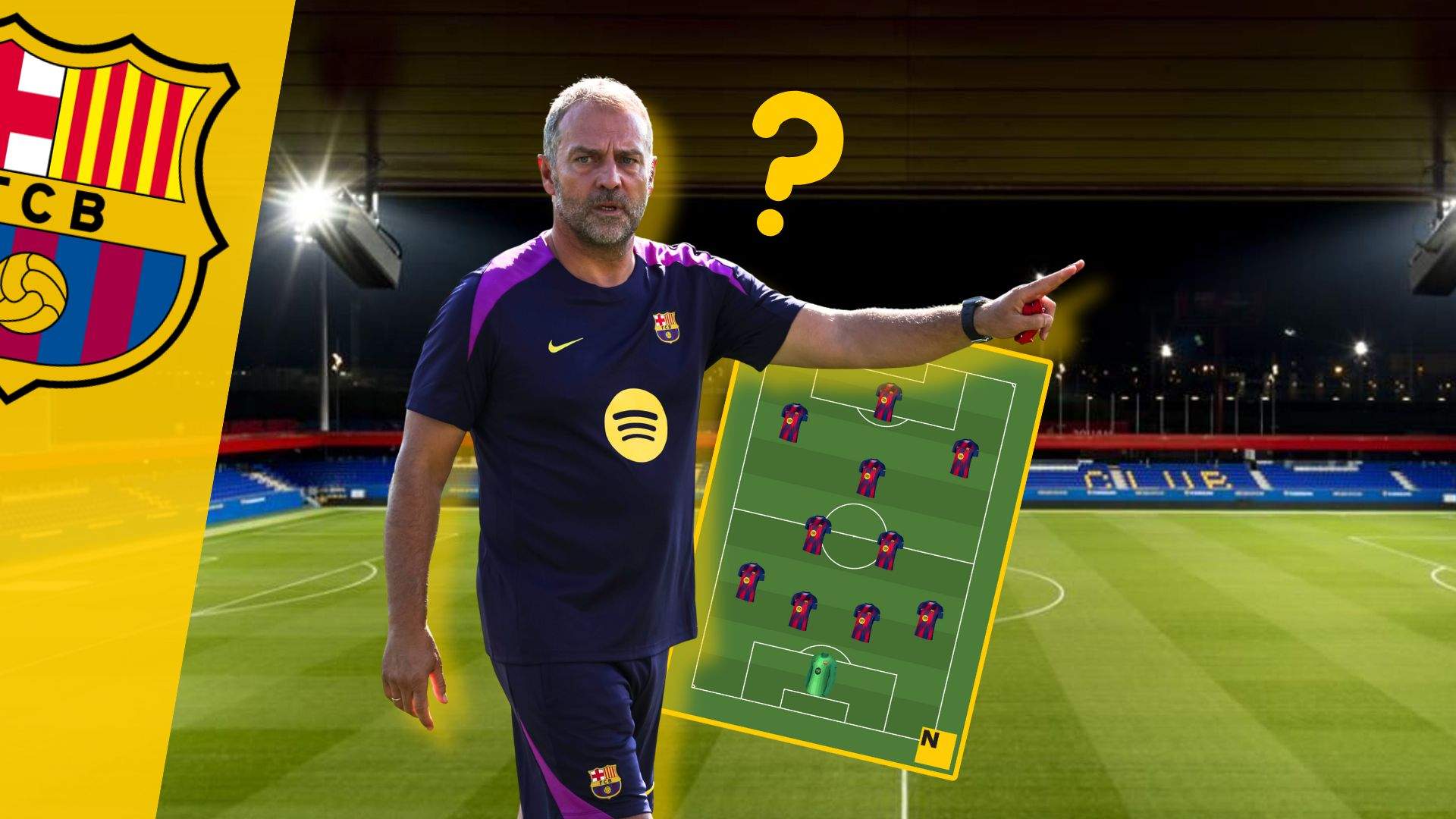 La alineación del Barça - Getafe: Flick prepara una auténtica revolución