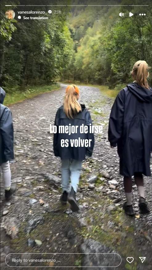 El mensaje de Vanesa Lorenzo / Instagram El mensaje de Vanesa Lorenzo / Instagram