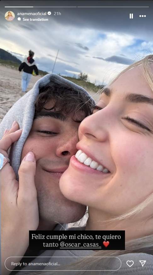 Felicitació d'Ana Mena a Óscar Casas Instagram Felicitació d'Ana Mena a Óscar Casas Instagram