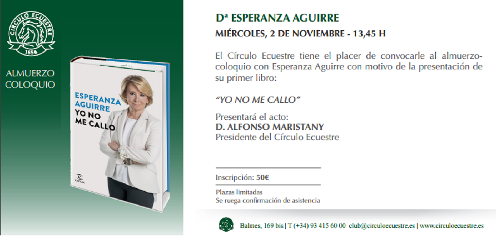 Reciben a Esperanza Aguirre con protestas anarquistas en el Círculo Ecuestre