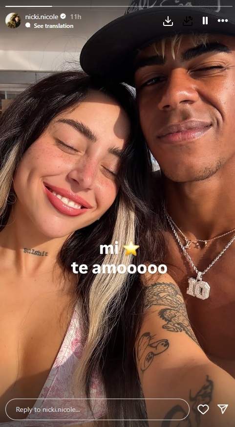 Mensaje de Nicki Nicole en Lamine Yamal3