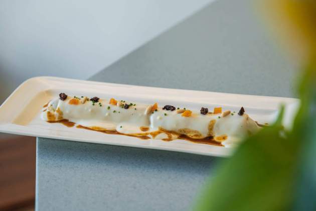 El canelón de pato y foie del Casa Fina / Foto: Jordi Domènech