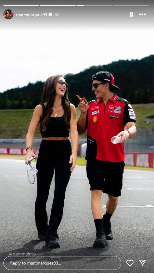 La foto de la pareja encima de la pista / Instagram