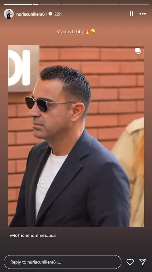 Núria Cunillera le dice sexi a Xavi / Instagram